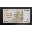 Zimbabwe Pick. 72 20000 Dollars 2008 UNC