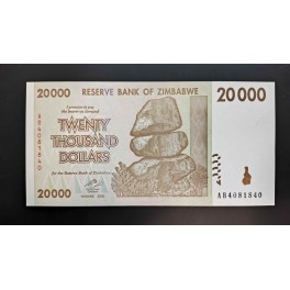 Zimbabwe Pick. 71 1000 Dollars 2007 UNC