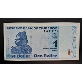 Zimbabwe Pick. 91 100 T. Dollars 2008 UNC