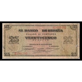 Edifil. D 31a 25 pesetas 20-05-1938 MBC