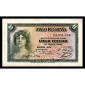 Edifil. C 14a 5 pesetas 1935 EBC