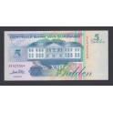 Suriname Pick. 136 5 Gulden 1991-98 UNC