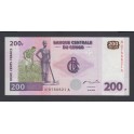 Congo Democratic Pick. 95 200 Francs 2000 UNC