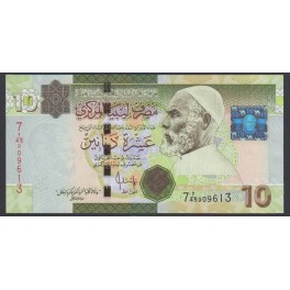 Libia Pick. 73 10 Dinars 2011 SC