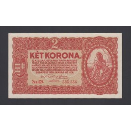 Hungary Pick. 58 2 Korona 1920 XF++