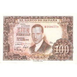 Edifil. D 65b 100 pesetas 07-04-1953 SC