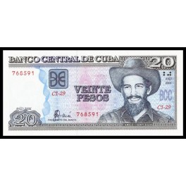 Cuba Pick. 121A 20 Pesos 2004-07 SC