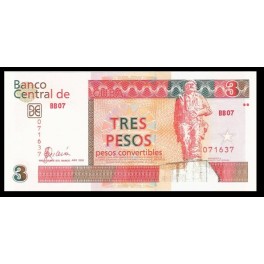 Cuba Pick. FX47 3 Pesos 2006 SC