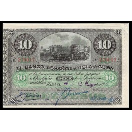 Cuba Pick. 49 10 Pesos 15-05-1896 SC