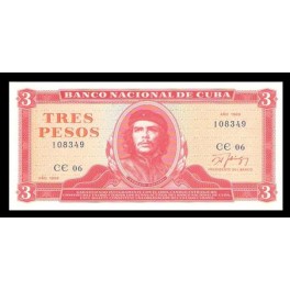 Cuba Pick. 107 3 Pesos 1983-89 SC