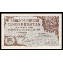 Espagne Pick. 97 5 Pesetas 21-11-1936 TB
