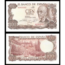 Edifil. D 73 100 pesetas 17-11-1970 EBC