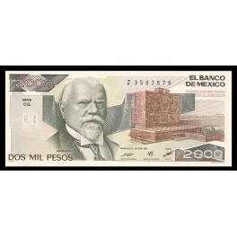 Mejico Pick. 86 2000 pesos 1985-89 SC