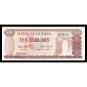 Guyana Pick. 23 10 Dollars 1966-92 SC