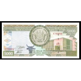 Burundi Pick. 42 5000 Francs 1999-05 SC