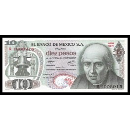 Mejico Pick. 63 10 Pesos 1969-77 SC