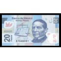Mexico Pick. 122 20 Pesos 2006-08 UNC