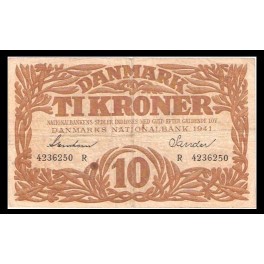 Dinamarca Pick. 31 10 Kroner 1937-43 MBC