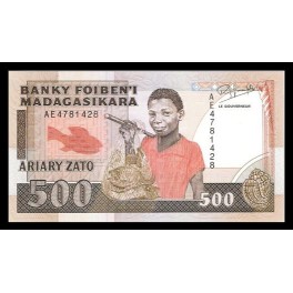 Madagascar Pick. 71 500 Francs 1988-93 SC