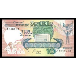 Seychelles Pick. 32 10 Rupees 1989 SC