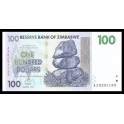 Zimbabwe Pick. 69 100 Dollars 2007 UNC