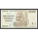 Zimbabwe Pick. 76 500000 Dollars 2008 UNC
