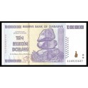 Zimbabwe Pick. 85 10 B. Dollars 2008 UNC