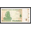Zimbabwe Pick. 93 5 Dollars 2009 SC