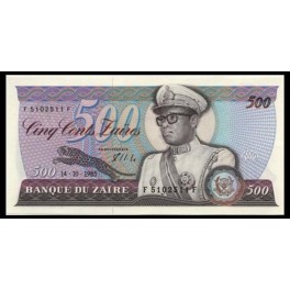 Zaire Pick. 30 500 Zaires 1984-85 SC