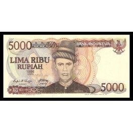 Indonesia Pick. 125 5000 Rupiah 1986 SC