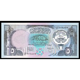 Kuwait Pick. 14 5 Dinars 1980-91 SC-