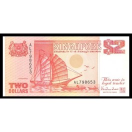 Singapur Pick. 27 2 Dollars 1990 SC