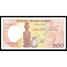 Congo Republica Pick. 8 500 Francs 1985-91 SC