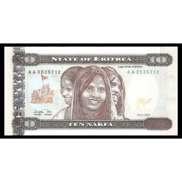 Eritrea Pick. 3 10 Nakfa 1997 SC