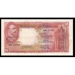Portugal Pick. 143 20 Escudos 1929-40 MBC