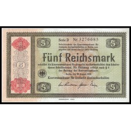 Alemania Pick. 207s 5 Reichsmark 1934 SC-