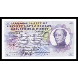 Suiza Pick. 46 20 Francs 1954-76 EBC