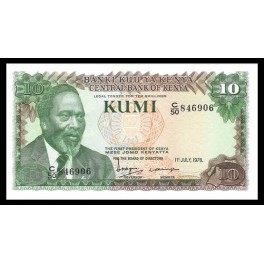 Kenya Pick. 16 10 Shillings 1978 SC