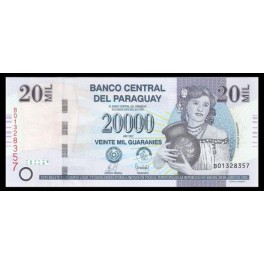 Paraguay Pick. Nuevo 20000 Guaranies 2007 SC