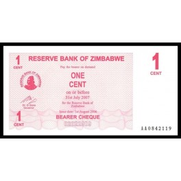 Zimbabwe Pick. 33 1 Cent 2006 SC