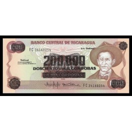 Nicaragua Pick. 162 200000 Cordobas 1990 SC