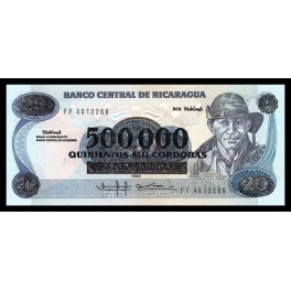 Nicaragua Pick. 163 500000 Cordobas 1990 SC