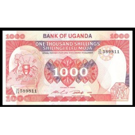 Uganda Pick. 26 1000 Shillings 1986 SC