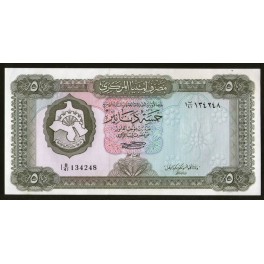 Libia Pick. 36 5 Dinars 1971-72 SC