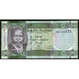 Sudan del Sur Pick. Nuevo 1 Pound 2011 SC