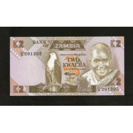 Zambia Pick. 24 2 Kwacha 1980-88 SC