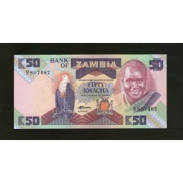 Zambia Pick. 28 50 Kwacha 1986-88 SC