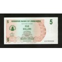 Zimbabwe Pick. 38 5 Dollars 2006 UNC