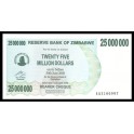 Zimbabwe Pick. 56 25 M. Dollars 2008 NEUF