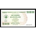 Zimbabwe Pick. 58 100 M. Dollars 2008 NEUF